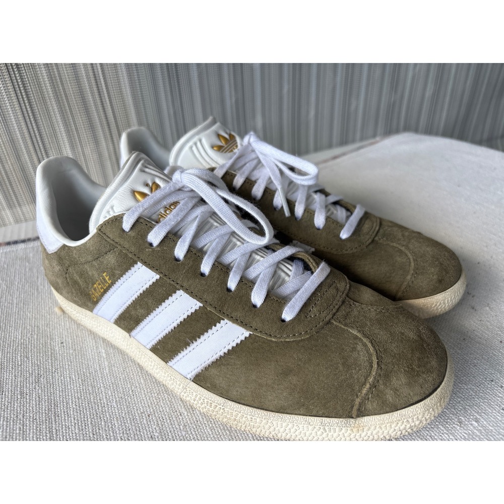 Adidas Gazelle Olive Green Suede Sneakers CG6062 Women's US 8